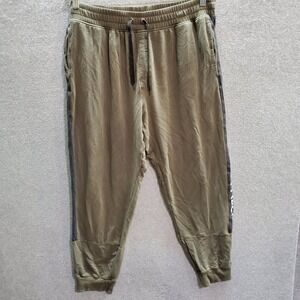 Calvin Klein Men Activewear Pants XL Green Jogger Drawstring High Rise Pockets